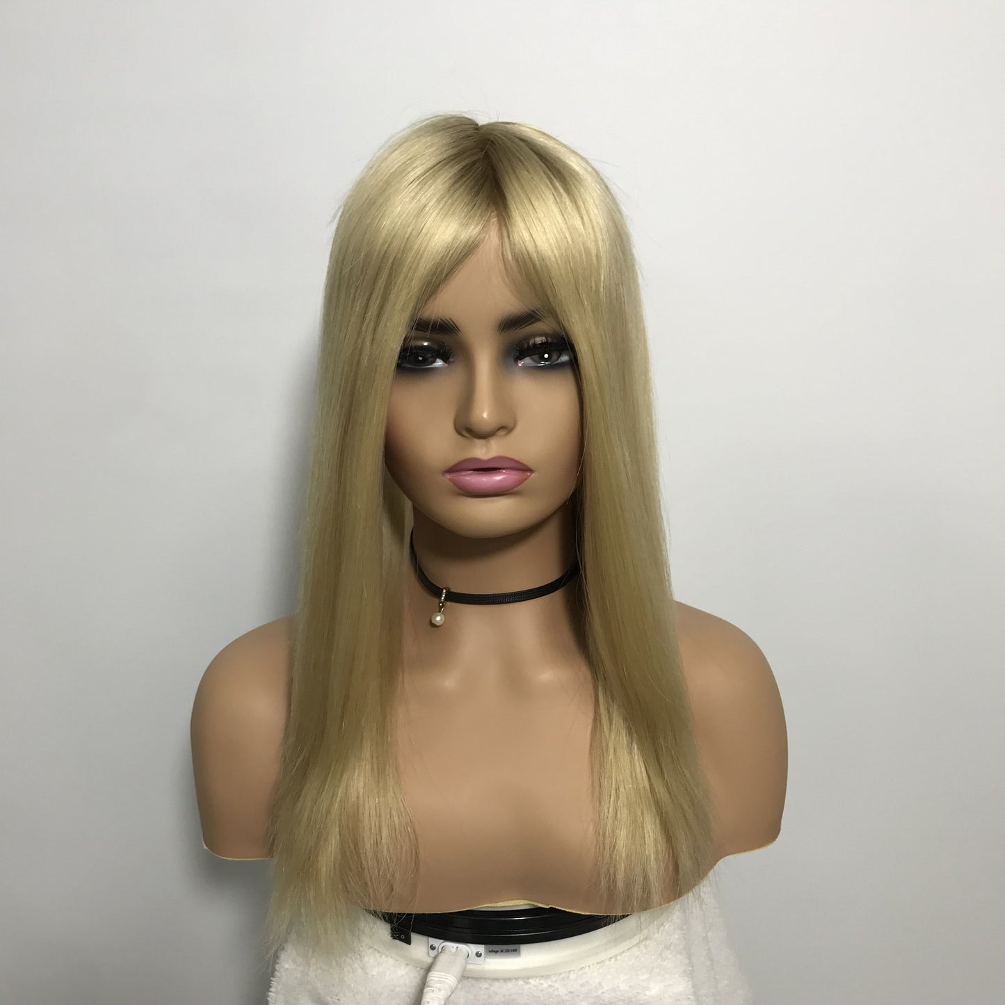 HIGH QUALITY GOLD HUMAN RAW HAIR 7‘’*9''MONO WITH PU TOPPER