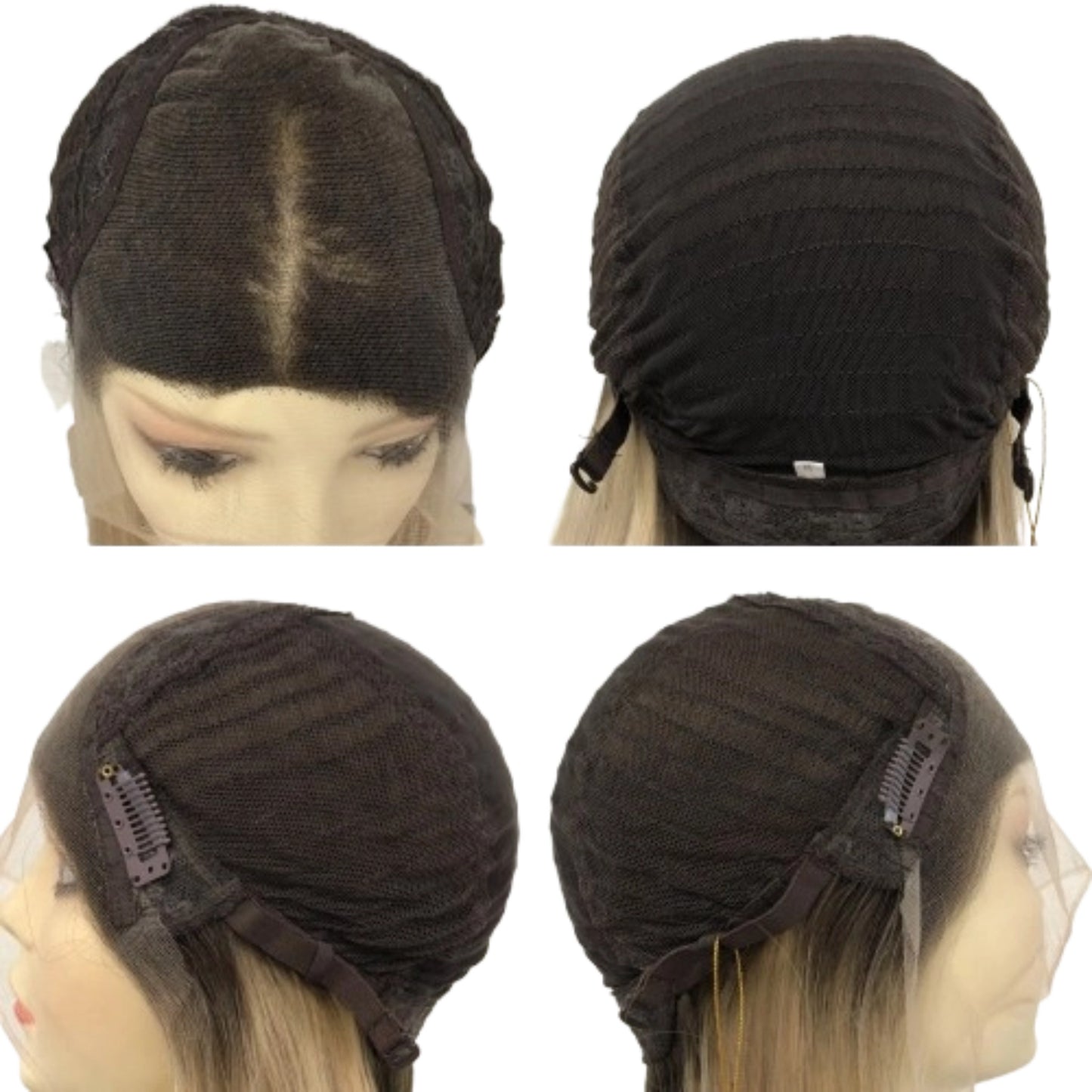 BLACK ROOT SINGLE COLOR RAW HAIR KOSHER LADY LACE 16'' WIG