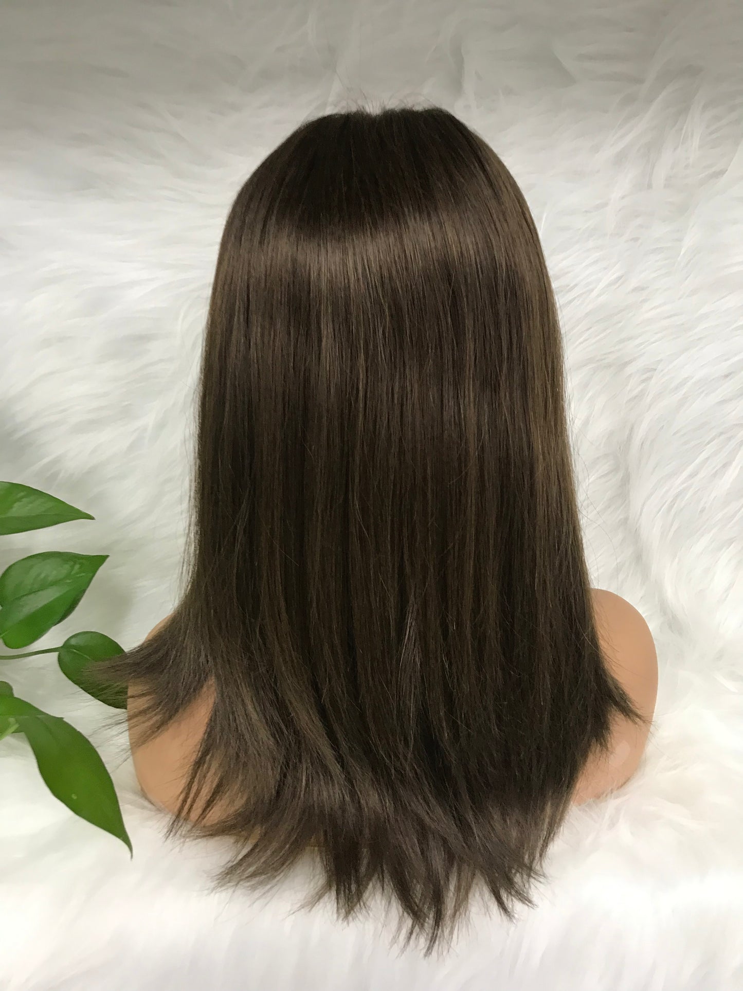 18“ CAFE JEWISH YOUNG LADY 5X5 MONO+PU SINGLE DRAWN MEDICAL WIG