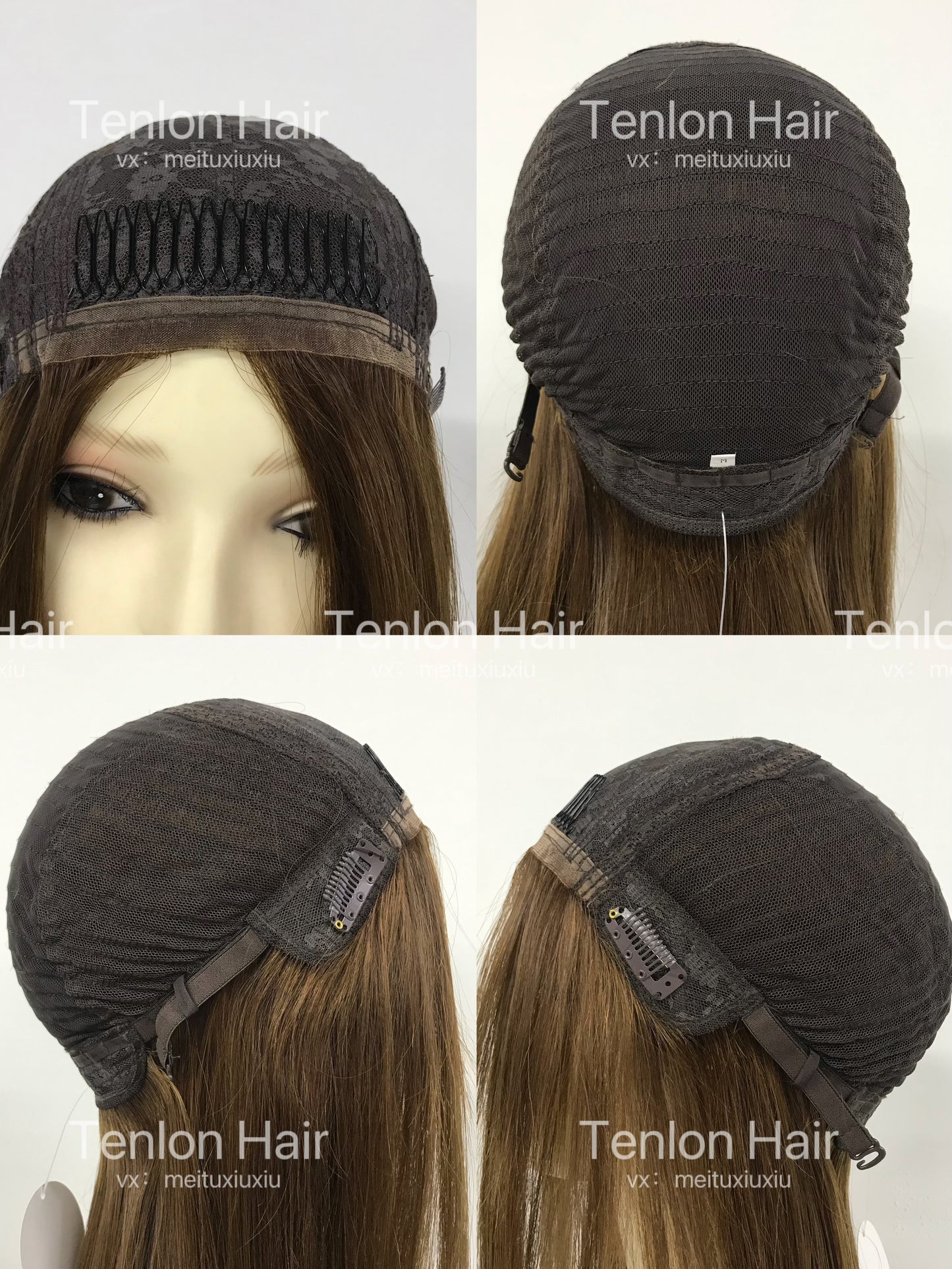4“*4” SILK INJECTION SILK TOP JEWISH WIG HUMAN HAIR HIGH DOUBLE DRAWN WIG