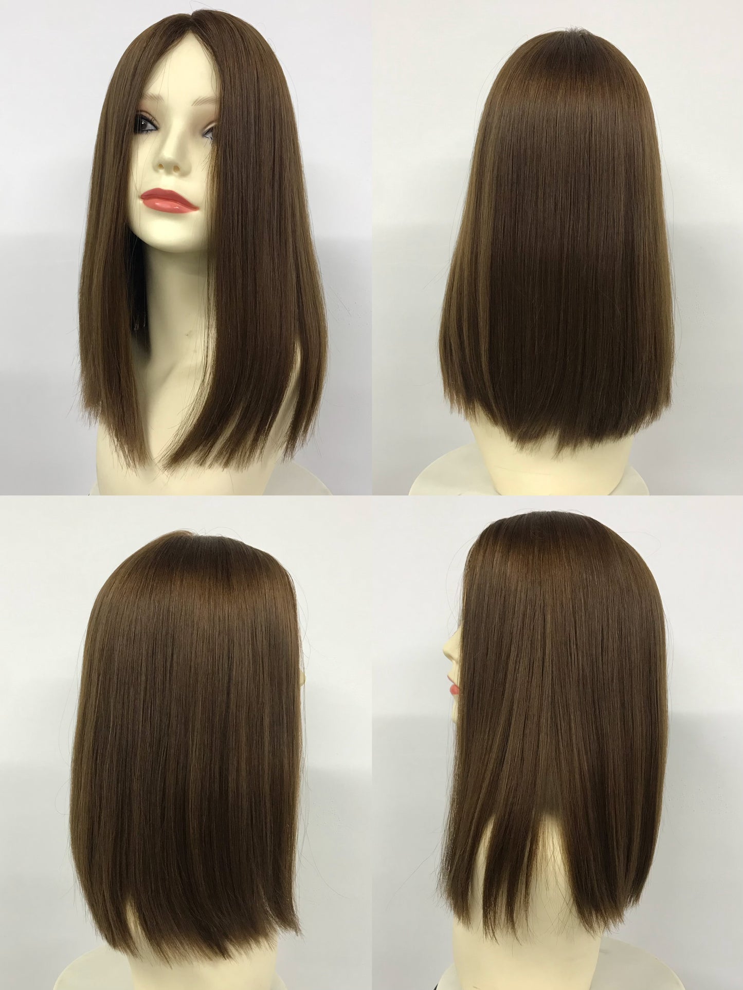 4“*4” SILK INJECTION SILK TOP JEWISH WIG HUMAN HAIR HIGH DOUBLE DRAWN WIG