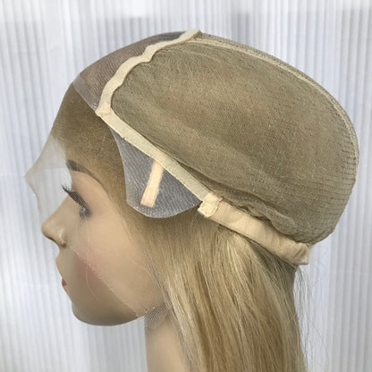 YOUNG LADY 100% REAL HAIR MONO TOP WIG JEWISH WOMEN 16’’ RAW HAIR