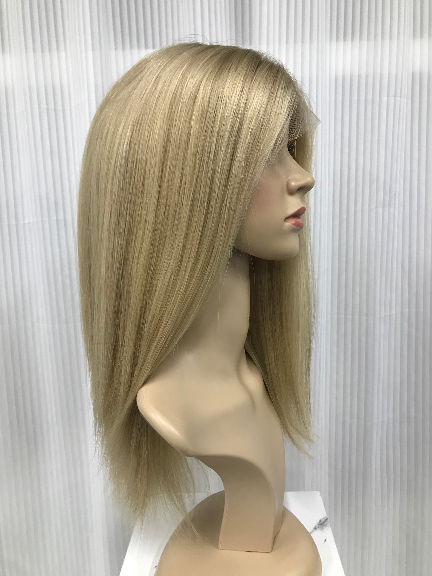 YOUNG LADY 100% REAL HAIR MONO TOP WIG JEWISH WOMEN 16’’ RAW HAIR