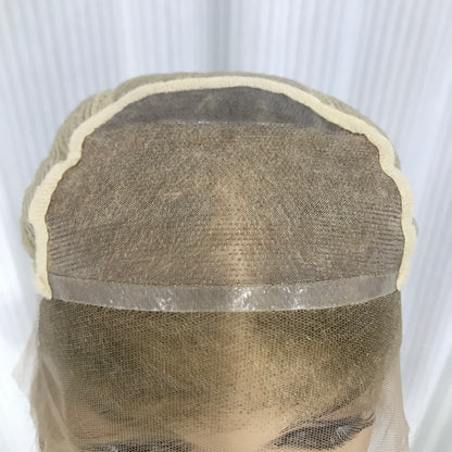 YOUNG LADY 100% REAL HAIR MONO TOP WIG JEWISH WOMEN 16’’ RAW HAIR