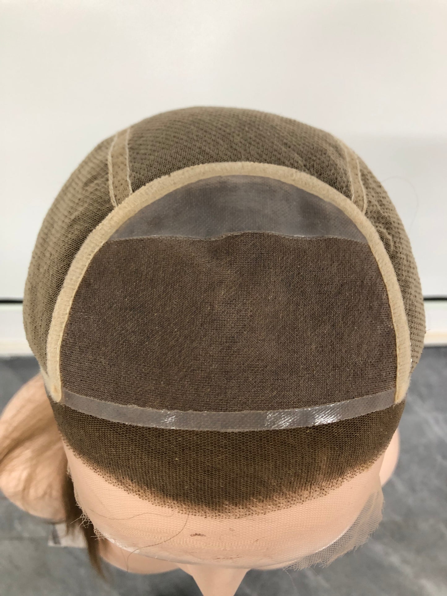 MONO TOP 100%RAW HAIR 16’’ BROWN KOSHER WOMEN HAIR MEDICAL WIG CAP