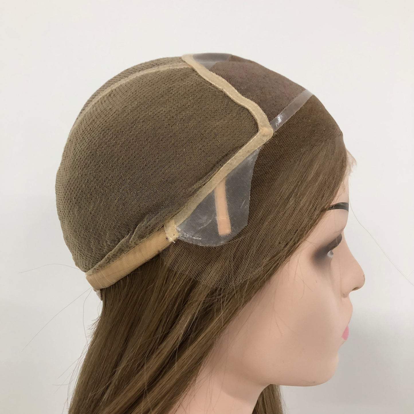 MONO TOP 100%RAW HAIR 16’’ BROWN KOSHER WOMEN HAIR MEDICAL WIG CAP