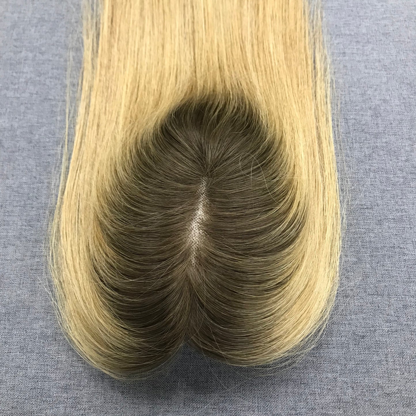 10''JEWISH YOUNG WOMEN 2*5 FULL MONO TOP+PU RAW HAIR MEDICAL TOPPER