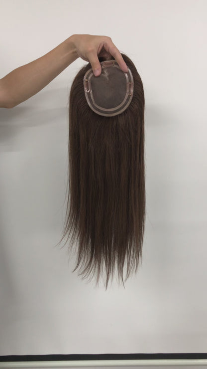 CAFE 18" NATURAL LOOKING  5.5*6 MONO TOP WITH WEFT BACK WOMEN TOPPER