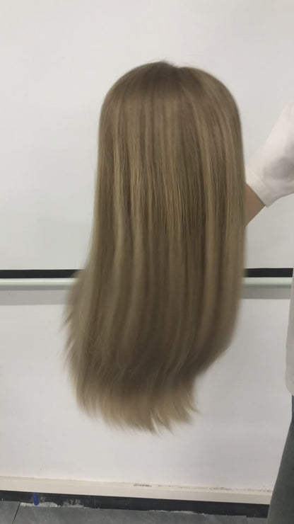 3“×5“ SWISS LACE FRPNT WITH LACE TOP RAW HAIR TOP GRADE JEWISH WOMEN WIG