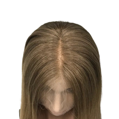 3“×5“ SWISS LACE FRPNT WITH LACE TOP RAW HAIR TOP GRADE JEWISH WOMEN WIG